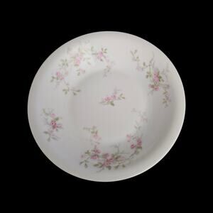 Theodore Haviland Limoges France Pink Floral Porcelain Soup Bowls Set of 4